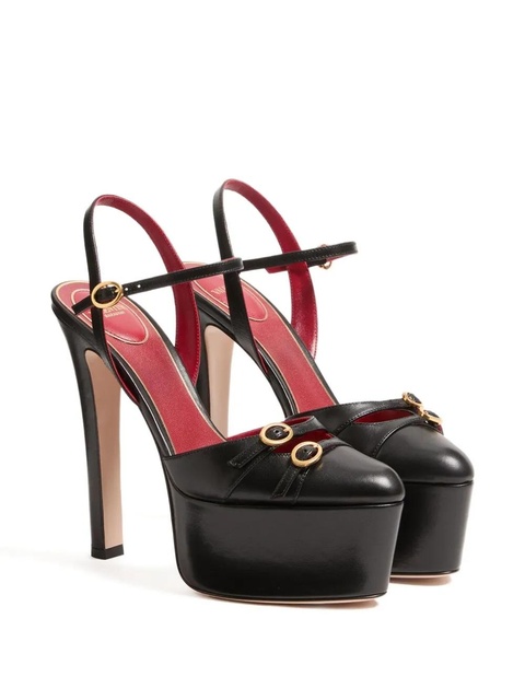 Valentino Garavani 145mm Crasher platform-buckle pumps - Black - zdjęcie produktu nr 2