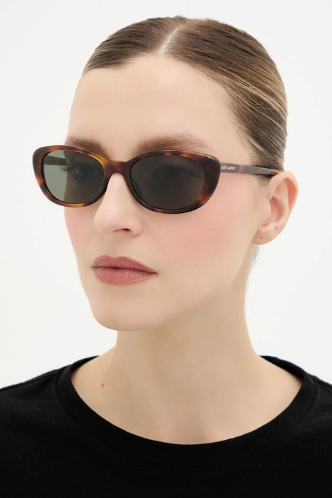 Saint Laurent okulary przeciwsłoneczne damskie kolor brązowy SL 822 - zdjęcie produktu nr 1