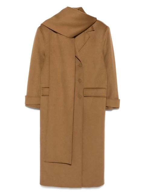 SANDRO brushed-wool coat - Brown - zdjęcie produktu nr 1