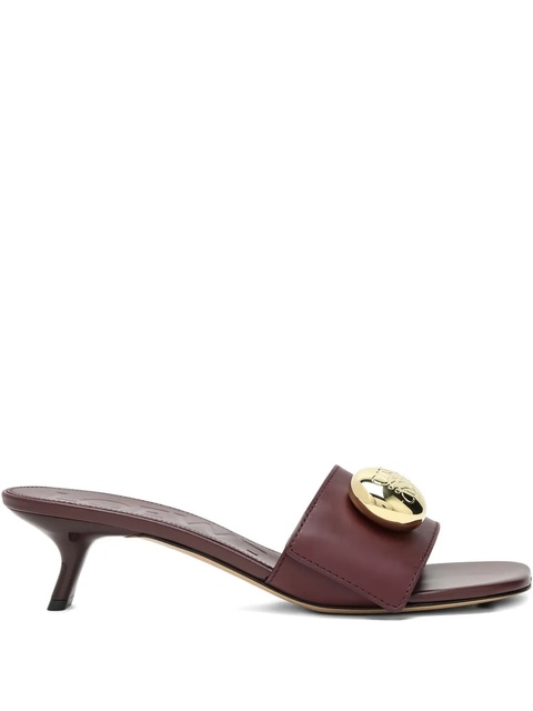 LOEWE 45mm pebble-embellished leather sandals - Red - zdjęcie produktu nr 1