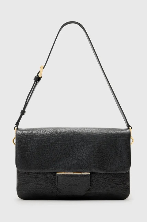 AllSaints torebka skórzana ONDINE kolor czarny W113XC - zdjęcie produktu nr 2