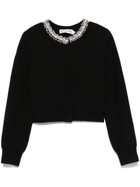Self-Portrait embellished cardigan - Black - zdjęcie produktu nr 1