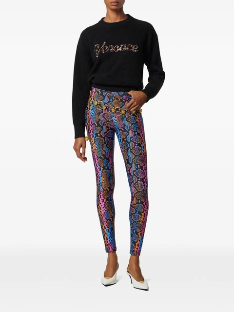 Versace embroidered sweater - Black - zdjęcie produktu nr 1