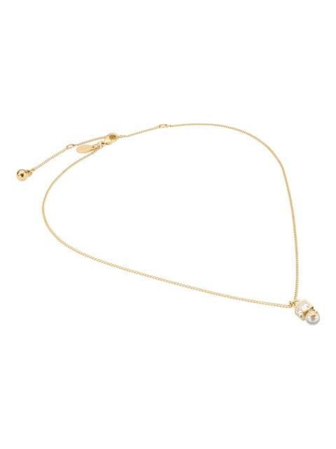 Jimmy Choo cube pearl-pendant necklace - Gold - zdjęcie produktu nr 2