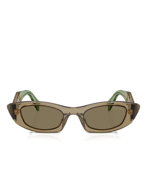 Prada Eyewear geometric-frame sunglasses - Green - zdjęcie produktu nr 1