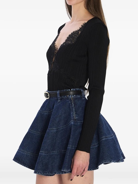 Self-Portrait lace button top - Black - zdjęcie produktu nr 2