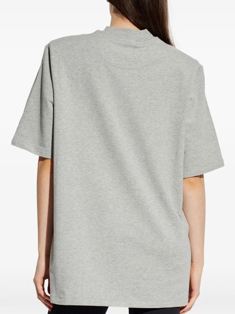 The Attico embroidered-logo short-sleeve T-shirt - Grey - zdjęcie produktu nr 2