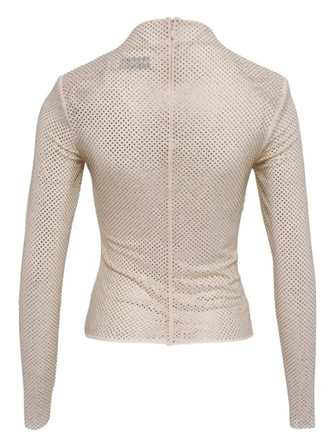 Self-Portrait rhinestone top - Neutrals - zdjęcie produktu nr 1