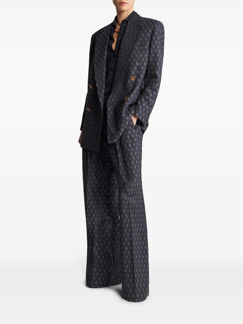 ETRO double-breasted wool jacquard jacket - Blue - zdjęcie produktu nr 2