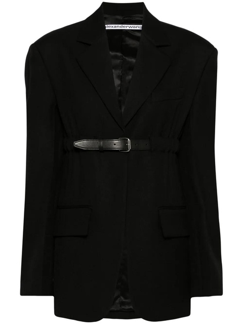 Alexander Wang belted wool blazer - Black - zdjęcie produktu nr 1