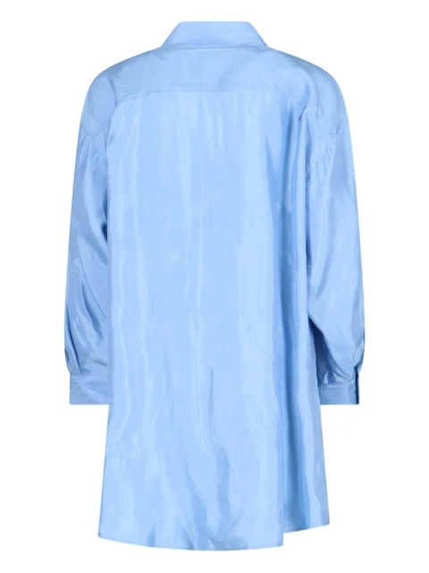 MM6 Maison Margiela logo-pattern shirt dress - Blue - zdjęcie produktu nr 2