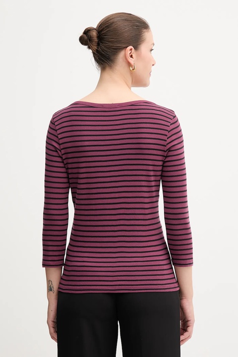 United Colors of Benetton longsleeve bawełniany kolor fioletowy 30YSD109W - zdjęcie produktu nr 2