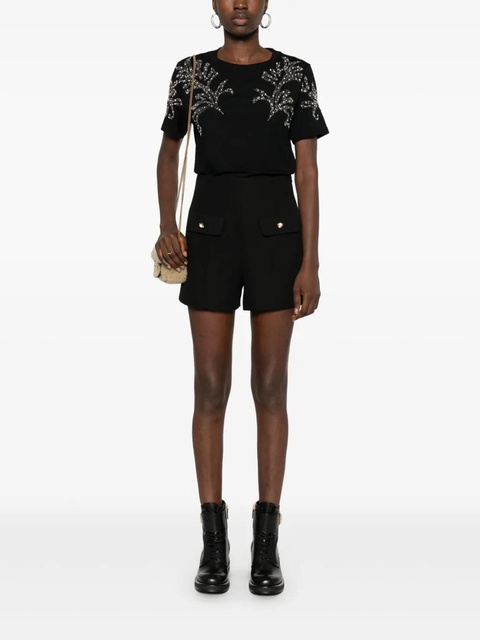 SANDRO bead-embellished T-shirt - Black - zdjęcie produktu nr 2