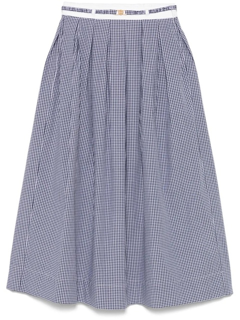 Maje gingham-pattern midi skirt - Blue - zdjęcie produktu nr 1