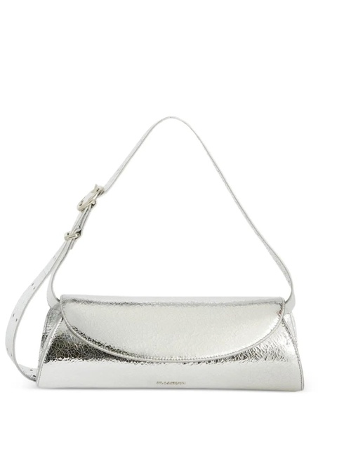 Jil Sander small Cannolo crackled laminated shoulder bag - Silver - zdjęcie produktu nr 1
