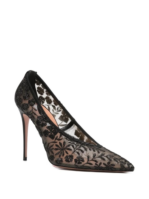 Aquazzura Mon Amour 105 tulle satin pump - Black - zdjęcie produktu nr 1