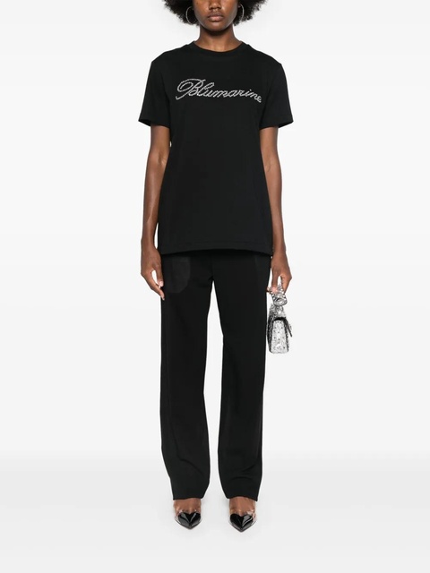 Blumarine logo-embellished T-shirt - Black - zdjęcie produktu nr 2