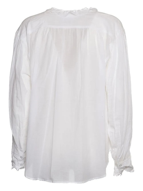 ISABEL MARANT Pamias ruffled long-sleeved top - White - zdjęcie produktu nr 2