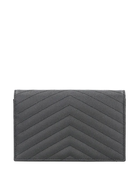 Saint Laurent mini Cassandre logo-detail envelope cross body bag - Black - zdjęcie produktu nr 1