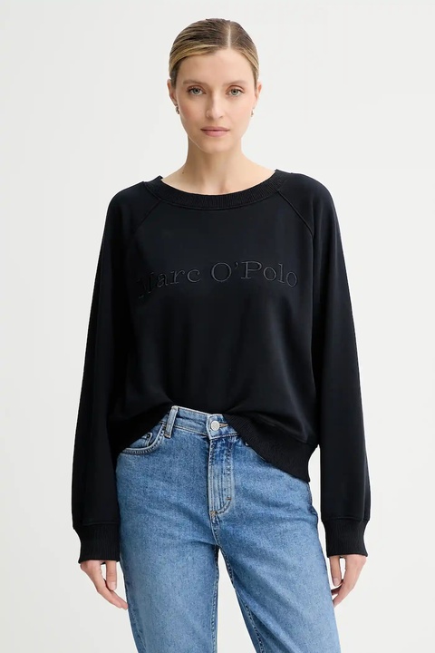 Marc O'Polo bluza bawełniana damska kolor granatowy z aplikacją 508407354063 - zdjęcie produktu nr 1