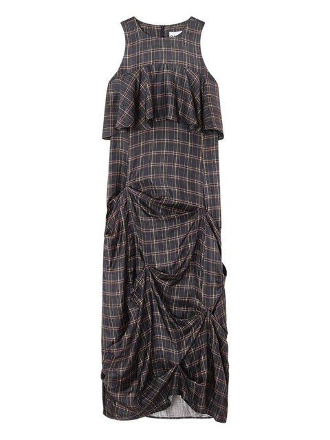 GANNI ruffled maxi dress - Grey - zdjęcie produktu nr 1