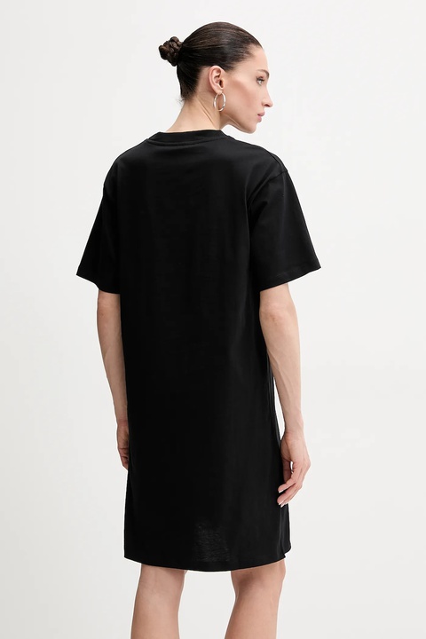 Karl Lagerfeld sukienka bawełniana kolor czarny mini oversize A1W13001 - zdjęcie produktu nr 2