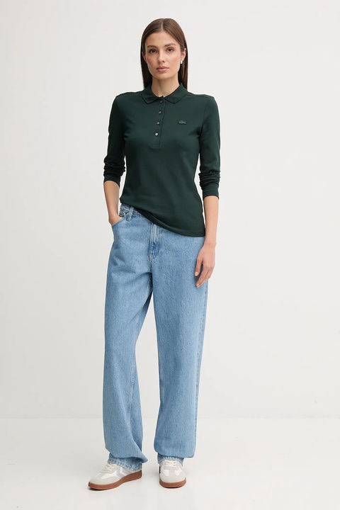 Lacoste longsleeve damski kolor zielony PF5464 - zdjęcie produktu nr 2