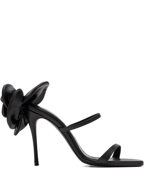 Magda Butrym 105mm flower-appliqué sandals - Black - zdjęcie produktu nr 1