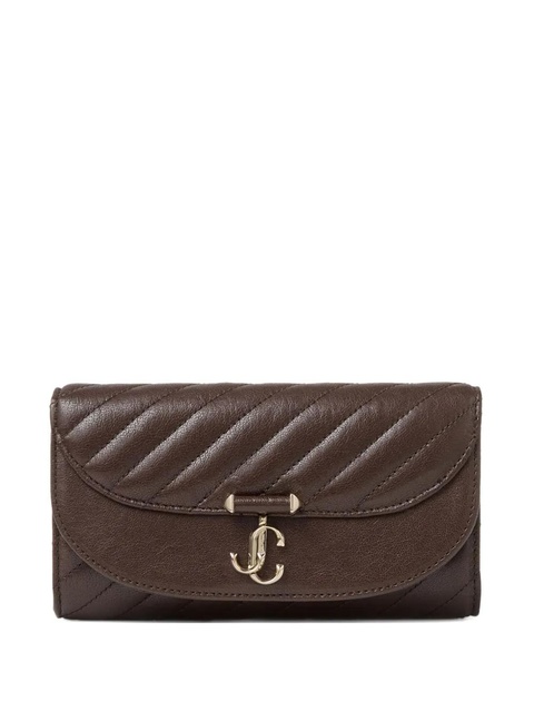 Jimmy Choo Curve quilted clutch bag - Brown - zdjęcie produktu nr 1