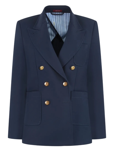 Gucci double-breasted cotton blazer - Blue - zdjęcie produktu nr 1