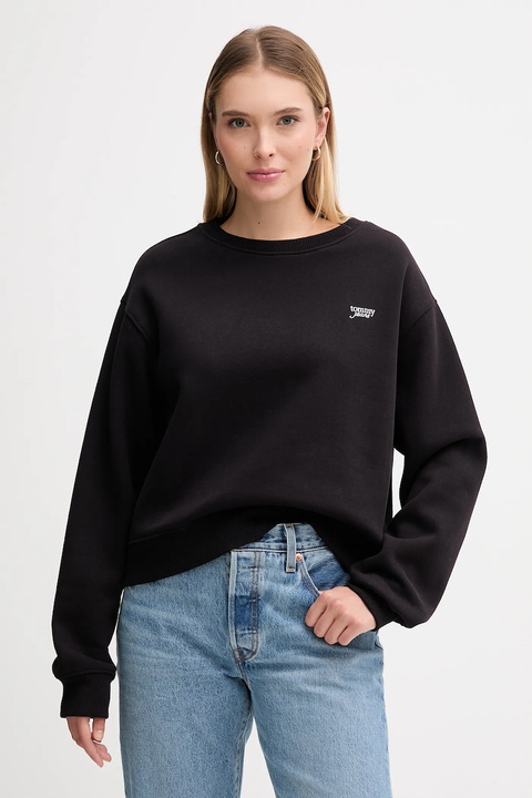 Tommy Jeans bluza damska kolor czarny gładka DW0DW21961 - zdjęcie produktu nr 1