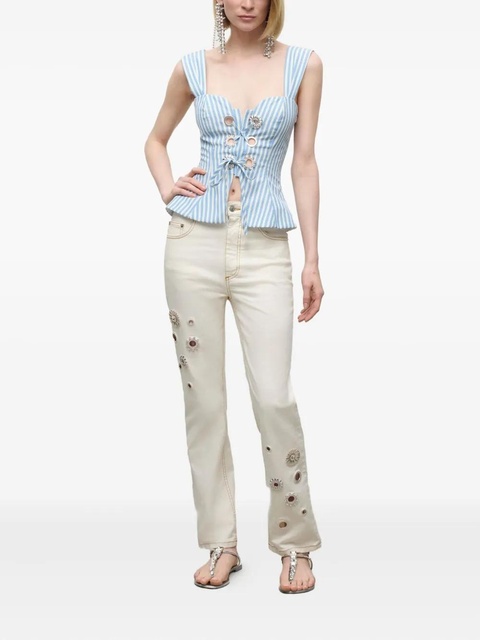 AREA cut out-detail jeans - White - zdjęcie produktu nr 2