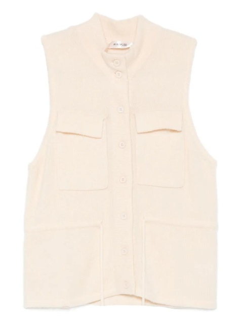 Aya Muse flap-pocket button-up vest - Neutrals - zdjęcie produktu nr 1