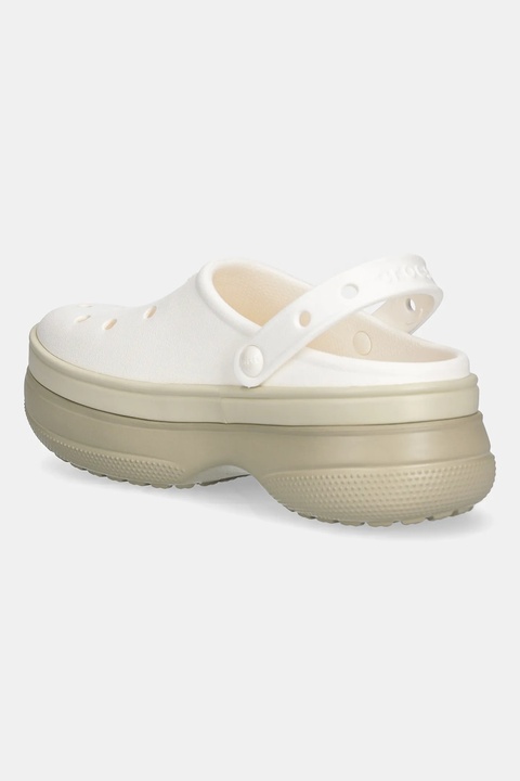 Crocs klapki Classic Stacked Clog damskie kolor beżowy na platformie 211355 - zdjęcie produktu nr 2