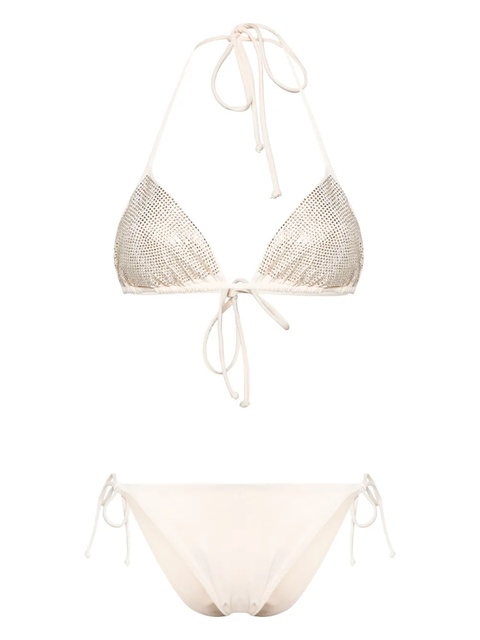 MC2 Saint Barth rhinestoned triangle bikini - Neutrals - zdjęcie produktu nr 2