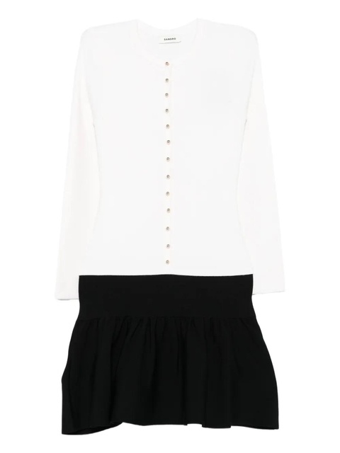 SANDRO embellished ruffled mini dress - White - zdjęcie produktu nr 1