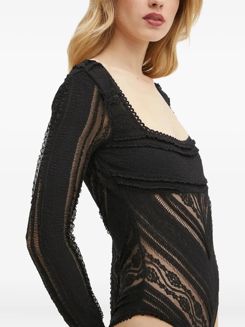 Charo Ruiz Ibiza lace-panelled jumpsuit - Black - zdjęcie produktu nr 1