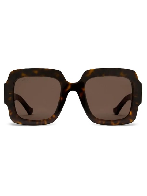 Gucci Eyewear tortoiseshell square sunglasses - Brown - zdjęcie produktu nr 1