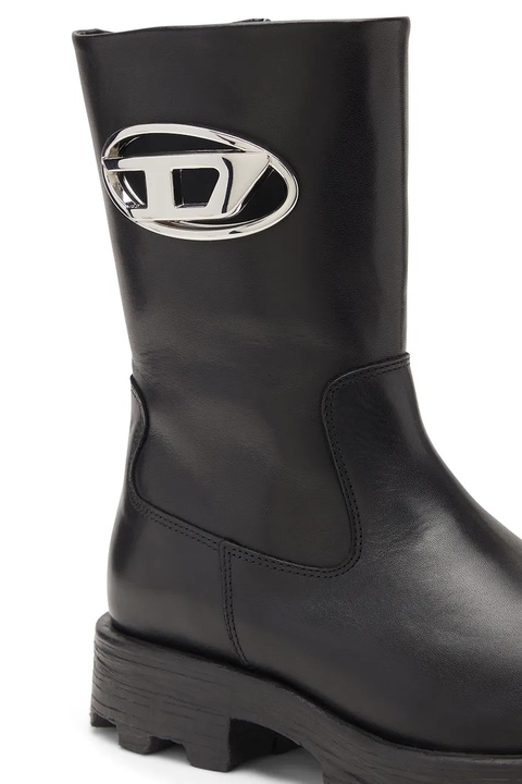 Diesel botki D-Hammer Bkr D W damskie kolor czarny na płaskim obcasie Y03692-P4471-T8013 - zdjęcie produktu nr 2