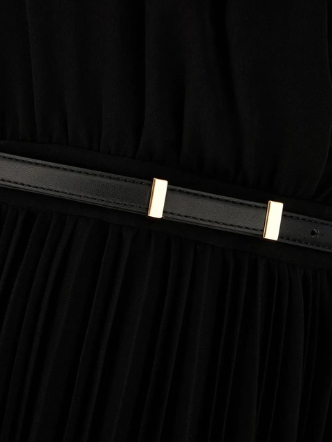 Max Mara pleated belted midi dress - Black - zdjęcie produktu nr 1
