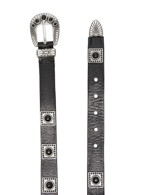 Golden Goose stud-embellished leather belt - Black - zdjęcie produktu nr 1