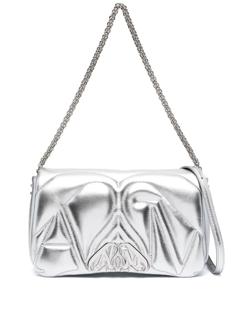 Alexander McQueen small The Seal shoulder bag - Silver - zdjęcie produktu nr 1