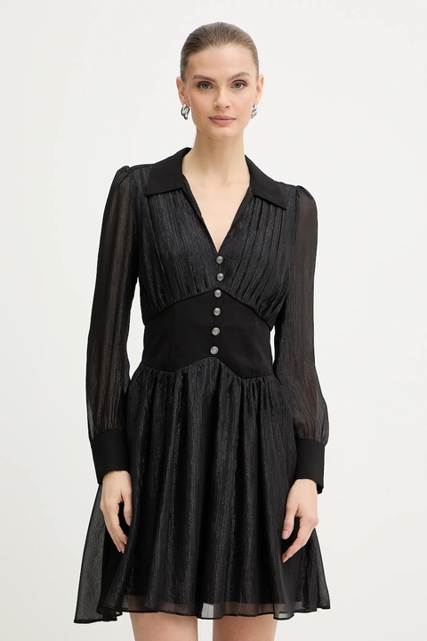 Morgan sukienka kolor czarny mini rozkloszowana ROPLAM - zdjęcie produktu nr 1