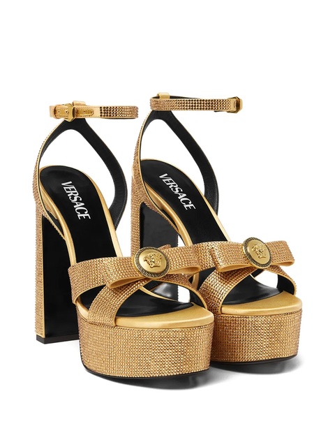 Versace 140mm crystal-embellished sandals - Yellow - zdjęcie produktu nr 1