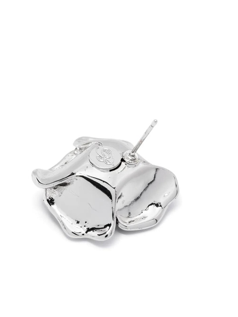 Blumarine rose-motif earrings - Silver - zdjęcie produktu nr 2