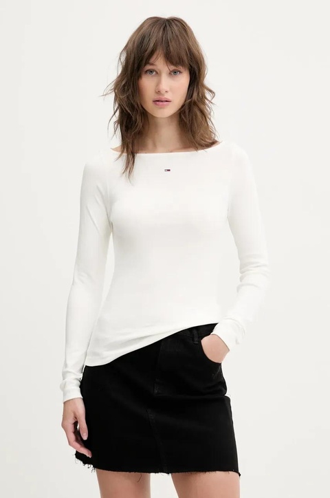 Tommy Jeans longsleeve kolor biały DW0DW21350 - zdjęcie produktu nr 1