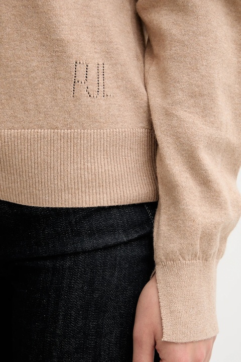 Pepe Jeans sweter z domieszką kaszmiru damski kolor beżowy lekki z golfem PL7000036 - zdjęcie produktu nr 1
