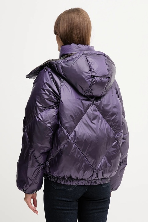 Lacoste kurtka puchowa kolor fioletowy zimowa oversize BF5326 - zdjęcie produktu nr 2