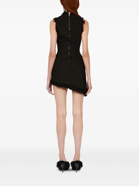 Ferragamo frayed-brim mini dress - Black - zdjęcie produktu nr 1