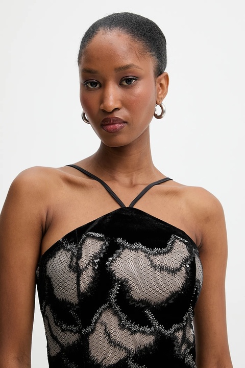 Answear.LAB sukienka kolor beżowy maxi prosta - zdjęcie produktu nr 2